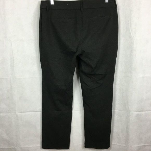 Chicos Pants Womens Sz 2S US Sz L 12 Short Charcoal Gray Stretch Knit Trouser - Picture 3 of 8
